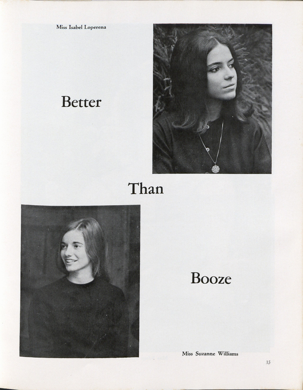 Picture of women and the caption reads "Better Than Booze 1964"