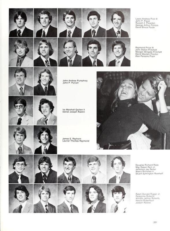 A page of yearbook headshots in the 1978 Calyx that includes a large picture of a girl.