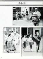 The image shows the first class of women arriving to campus in September of 1985 and moving into their dorms. 