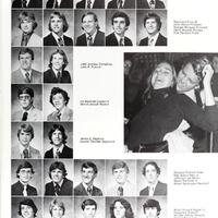 A page of yearbook headshots in the 1978 Calyx that includes a large picture of a girl.