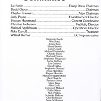 This is a list of the students from the Calyx 1989 on the Fancy Dress Steering Committee during 1989.