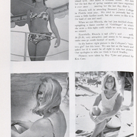 Women described as the Ft. Lauderdale Fillies are portrayed in swimsuits in the finals edition of the 1965 Southern Collegian.