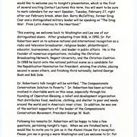 black text on white paper, 
Four paragraph introductory speech by the Vice-Chair of the Contact Committee to welcome Pat Robertson to speak